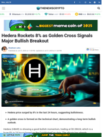 Hedera Rockets 8% as Golden Cross Signals Major Bullish Breakout - TheNewsCrypto
