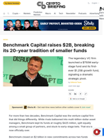 Benchmark Capital raises $2B, breaking its 20-year tradition of smaller funds