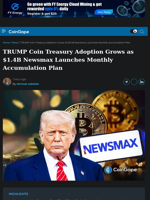 TRUMP Coin Treasury Adoption Grows as $1.4B Newsmax Launches Monthly Accumulation Plan