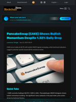 PancakeSwap (CAKE) Shows Bullish Momentum Despite 1.32% Daily Drop - Blockchain.News