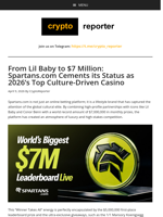 From Lil Baby to $7 Million: Spartans.com Cements its Status as 2026’s Top Culture-Driven Casino
