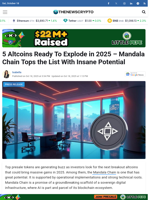 5 Altcoins Ready To Explode in 2025 – Mandala Chain Tops the List With Insane Potential