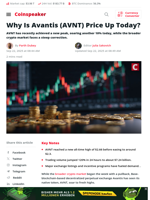 Why Is Avantis (AVNT) Price Up Today? - Coinspeaker