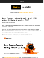 Best Crypto to Buy Now in April 2026 After the Latest Market Shift