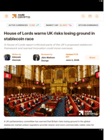 House of Lords warns UK risks losing ground in stablecoin race - AMBCrypto