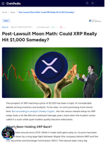Post-Lawsuit Moon Math: Could XRP Really Hit $1,000 Someday?