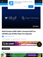Shyft Partners With VARA-Licensed GAP3 as shCORE and shYIELD Near Pre-Deposits | Bitcoinist.com