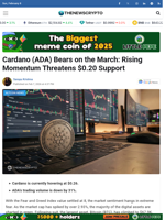 Cardano (ADA) Bears on the March: Rising Momentum Threatens $0.20 Support