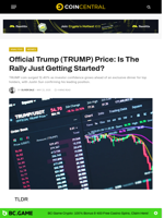 Official Trump (TRUMP) Price: Is The Rally Just Getting Started? - CoinCentral