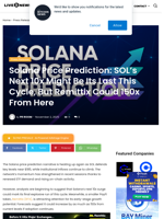Solana Price Prediction: SOL’s Next 10x Might Be Its Last This Cycle, But Remittix Could 150x From Here | Live Bitcoin News