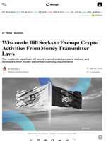 Wisconsin Bill Seeks to Exempt Crypto Activities From Money Transmitter Laws - Decrypt