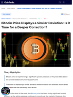 Bitcoin Price Displays a Similar Deviation: Is it Time for a Deeper Correction?