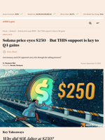 Solana price eyes $250 - But THIS support is key to Q4 gains - AMBCrypto