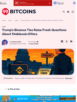 Trump Binance Connection Raises Questions Over Stablecoin Deal