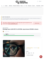 Strategy buys 4,603 BTC for $370M, repurchases $152M in shares