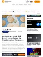 Cryptocurrency Bill Draft Introduced in Guatemalan Congress – Regulation Bitcoin News