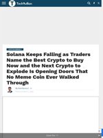 Solana Keeps Falling as Traders Name the Best Crypto to Buy Now and the Next Crypto to Explode Is Opening Doors That No Meme Coin Ever Walked Through - TechBullion
