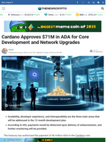 Cardano Approves $71M in ADA for Core Development and Network Upgrades - TheNewsCrypto