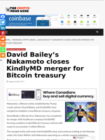 David Bailey’s Nakamoto closes KindlyMD merger for Bitcoin treasury - The Crypto News Wire