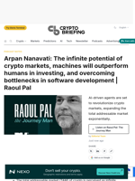 Arpan Nanavati: The infinite potential of crypto markets, machines will outperform humans in investing, and overcoming bottlenecks in software development | Raoul Pal