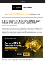 5 Best Crypto To Buy Now Before 2026 – Which One Can Deliver 1000x ROI?