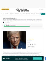 Trump returns to White House, announces imminent press conference