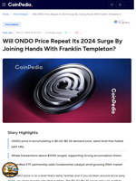 Will ONDO Price Repeat Its 2024 Surge By Joining Hands With Franklin Templeton?