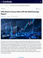 UPS Stock in Focus After UPS Q3 2026 Earnings Report