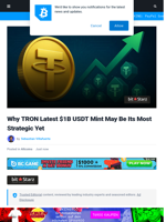 Why TRON Latest $1B USDT Mint May Be Its Most Strategic Yet | Bitcoinist.com