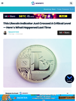 This Litecoin Indicator Just Crossed A Critical Level — Here’s What Happened Last Time