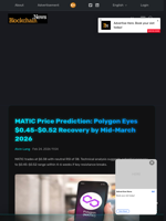 MATIC Price Prediction: Polygon Eyes $0.45-$0.52 Recovery by Mid-March 2026 - Blockchain.News