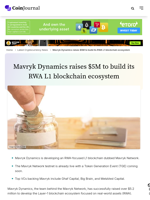 Mavryk Dynamics raises $5M to build its RWA L1 blockchain ecosystem - CoinJournal