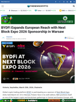 BYDFi Expands European Reach with Next Block Expo 2026 Sponsorship in Warsaw - TheNewsCrypto