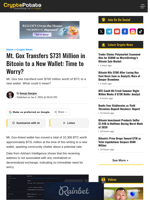 Mt. Gox Transfers $731 Million in Bitcoin to a New Wallet: Time to Worry?