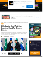 El Salvador And Pakistan Leaders Meet To Discuss Bitcoin