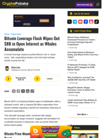 Bitcoin Leverage Flush Wipes Out $8B in Open Interest as Whales Accumulate