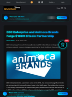 DDC Enterprise and Animoca Brands Forge $100M Bitcoin Partnership - Blockchain.News