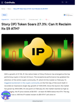Story (IP) Token Soars 27.3%: Can It Reclaim Its $9 ATH?