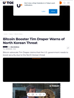 Bitcoin Booster Tim Draper Warns of North Korean Threat - U.Today