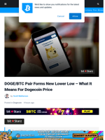 DOGE/BTC Pair Forms New Lower Low – What It Means For Dogecoin Price | Bitcoinist.com