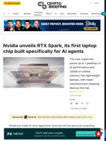 Nvidia unveils RTX Spark, its first laptop chip built specifically for AI agents