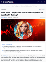 Siren Price Drops Over 20%: Is the Rally Over or Just Profit-Taking?