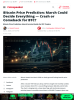 Bitcoin Price Prediction: March Could Decide Everything — Crash or Comeback for BTC? - Coinspeaker