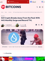 SUI Crypto Breaks Away From the Pack With 44% Monthly Surge and Record TVL - 99Bitcoins
