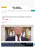 Trump: US jet downing won't affect Iran negotiations, ceasefire odds drop