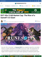 RST Hits $16B Market Cap: The Rise of a GameFi 4.0 Giant