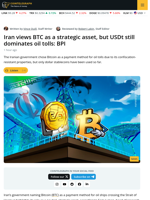Iran Oil Tanker Fees Still Dominated by USDt, No Signs of BTC Yet: BPI