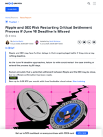 Ripple vs. SEC: Missed Refiling Could Postpone Settlement