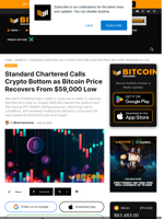 Standard Chartered Calls Crypto Bottom As Bitcoin Price Recovers From $59,000 Low