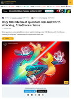 Only 10K Bitcoin is Quantum-Vulnerable and Worth Attacking